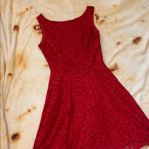 Speechless red sparkle lace holiday cocktail dress - Picture 3 of 3
